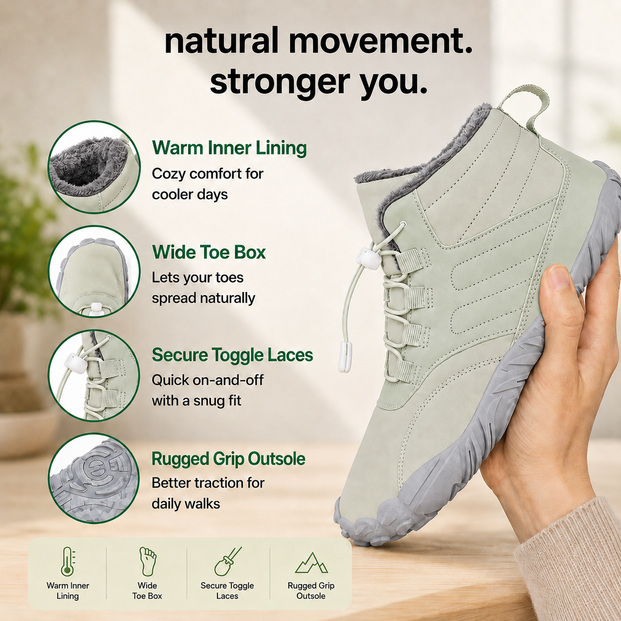 Z Wellness Peak Cold-Weather Barefoot Boots