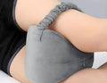 Knee alignment pillow in use